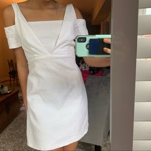Zara white off shoulder dress
